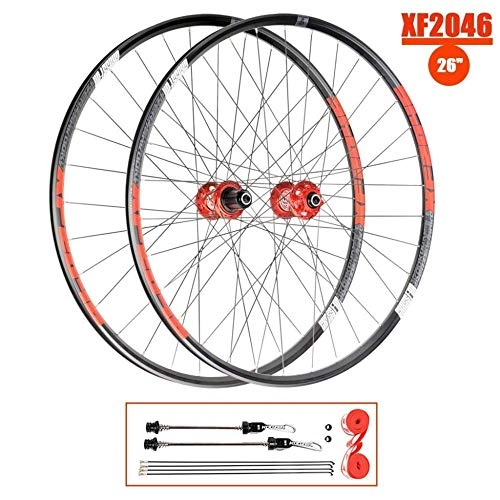 Mountain Bike Wheel : LIMQ 26" MTB Bike Wheel Set Double Wall Rim Wheelset Disc Brake Hub 8-12s Cassette For 26 X 1.7-2.4" Tire