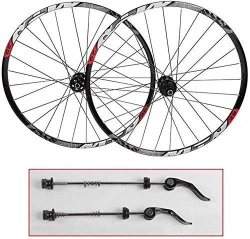 Mountain Bike Wheel : LIMQ 29er MTB Bike Wheel Front Rear Double Wall Rim Quick Release Hub For 7 8 9 10 11s Freewheel 1.5" To 2.125", Black
