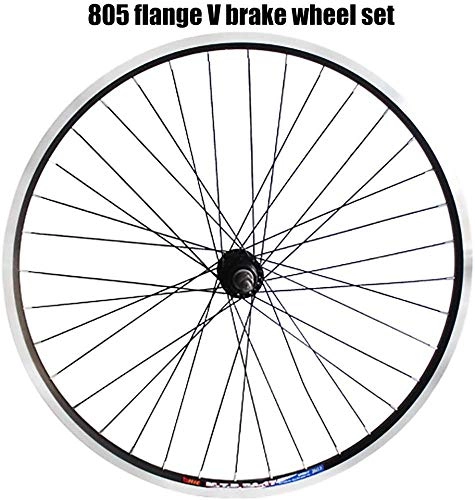 Mountain Bike Wheel : LIMQ Bicycle Wheelset, 26 Inch Silver Rear Mountain Bike Wheel Mountain Bike V Brake 36-hole Wheel Set CNC Double-layer Knife Ring / V Brake Skin Wheel Hub