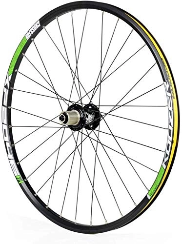 Mountain Bike Wheel : LIMQ Rear Wheel Bicycle 26 / 27.5 Inch Wheels MTB Wall Double Rim Rim MTB Racing QR Disc Brake 32H 8 9 10 11 Speed, Green-27.5inch