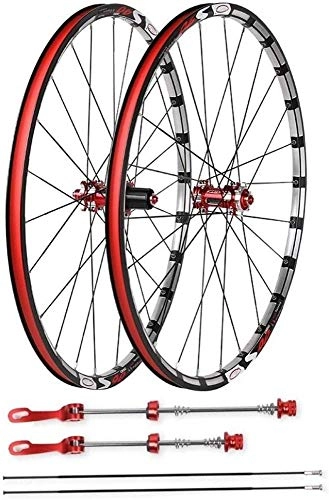 Mountain Bike Wheel : LIMQ Road Bike Wheels 27.5" Cycling Front Rear Wheelset Double Wall Alloy Rim Quick Release Hub 1800g / Pair