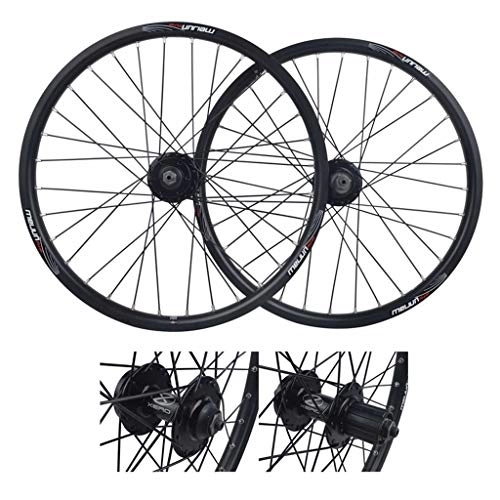 Mountain Bike Wheel : LJP 700c Hybrid 26" MTB Bike Wheel Set Disc Brake 8 Speed Sealed Bearings Hub Rotor (Color : Black)