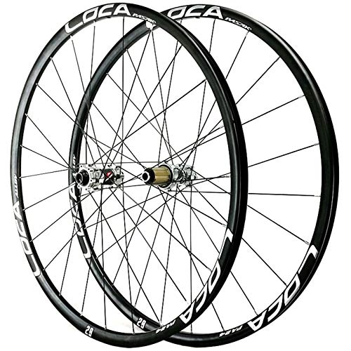 Mountain Bike Wheel : LJP MTB Bicycle Wheelset 26 / 27.5 / 29in Hybrid Mountain Bike Wheels Rim Disc Brake Front &Rear Wheel Thru axle 8 / 9 / 10 / 11 / 12 Speed 24H (Color : A, Size : 29in)