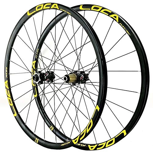 Mountain Bike Wheel : LJP MTB Bicycle Wheelset 26 / 27.5 / 29in Hybrid Mountain Bike Wheels Rim Disc Brake Front &Rear Wheel Thru axle 8 / 9 / 10 / 11 / 12 Speed 24H (Color : C, Size : 27.5in)