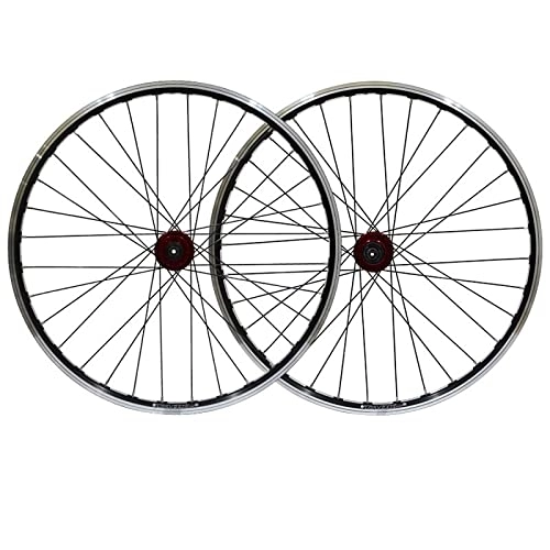 Mountain Bike Wheel : lkpqdwqz Mountain Bike Wheelset 26 Inch Disc / V Brake Mtb Bicycle Front + Rear Wheel Double Wall Rim Quick Release 7 8 9 Speed 32 Hole