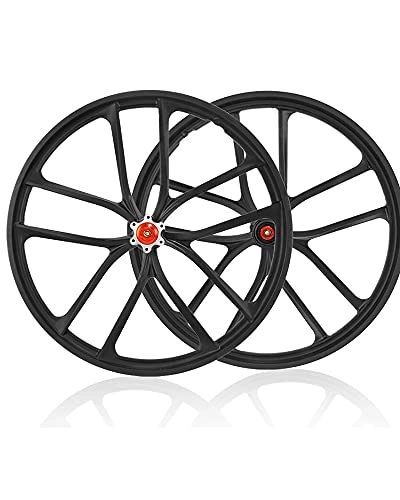 Mountain Bike Wheel : LLC 20 Inch Mountain Bike Wheelset 44MM Magnesium Alloy Rims Disc Brake American Valve Bicycle Front & Rear Wheels Quick Release Hub