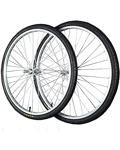 Mountain Bike Wheel : LLC 26 Inch Mountain Bike Wheelset No Need To Inflate Alloy Rims 36H V Brake Hub Quick Release Bicycle Front & Rear Wheels