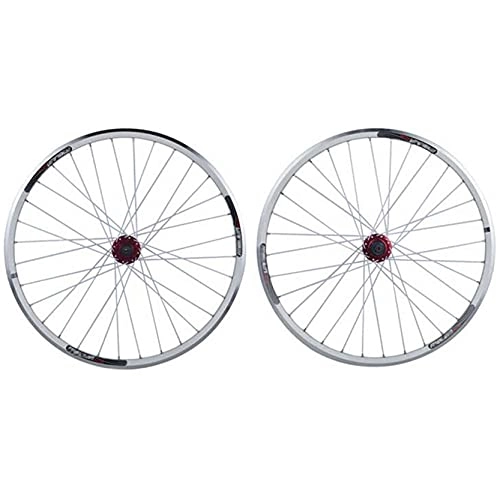 Mountain Bike Wheel : LSQR 26" Cycling Wheels Mountain Bike Wheel Set Quick Release Wheel Double Wall V Brake Disc Brake Sealed Bearings for 7 8 9 10 Speed Freewheel, White