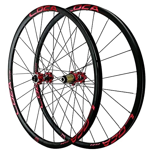 Mountain Bike Wheel : LSQR Bike Wheels, Mountain Bike Wheelset 24 Holes Barrel Shaft Disc Brake Aluminum Alloy Rim Suitable for 8-12 Speed Flywheel, 26in
