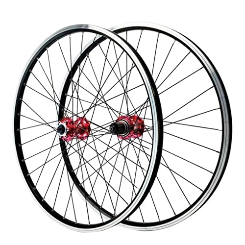 Mountain Bike Wheel : LSRRYD 26 / 27.5 / 29" MTB Wheelset V Disc Brake Wheel Set Quick Release Bicycle Wheels Mountain Bike Rim 32H Hub For 7 / 8 / 9 / 10 / 11 / 12 Speed Cassette 2016g (Color : Red, Size : 29'')