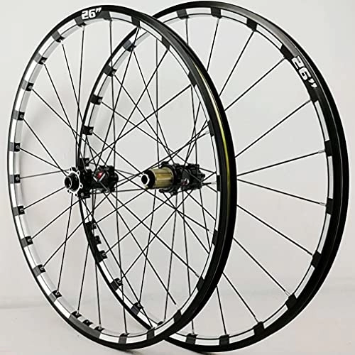 Mountain Bike Wheel : LSRRYD MTB Mountain Bike Wheelset 26" 27.5" Bicycle Rim 1750g Disc Brake Wheels Thru Axle 24 Holes Hub For 7 / 8 / 9 / 10 / 11 / 12 Speed Cassette Front And Rear Wheel (Color : Black hub, Size : 27.5inch)