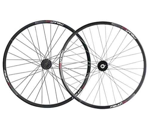 Mountain Bike Wheel : LSRRYD Rims 20" 26" Bike Wheelset, For Mountain Bike Double Wall Rim Rotary Freewheel Speed Sealed Bearing QR Disc Brakes 6 / 7 / 8 / 9 Speed (Color : Black, Size : 20")