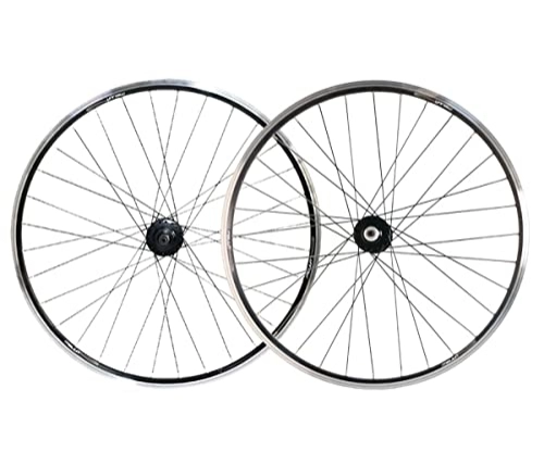 Mountain Bike Wheel : LSRRYD Rims 20" 26" Mountain Bike Wheelsets, bike Tires Freewheel, Disc / V Brake Aluminum Alloy Card Hub Sealed Bearing QR 6 / 7 / 8 / 9 Speed (Color : Black, Size : 20")