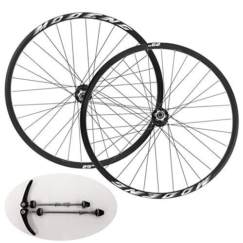 Mountain Bike Wheel : LvTu Bicycle Wheel Set 26 27. 5 29 Inch Mountain Bike Wheelsets, MTB Wheels Quick Release Disc Brakes, fit 10-13 Speed Cassette (Color : Black / white, Size : 27.5 inch)