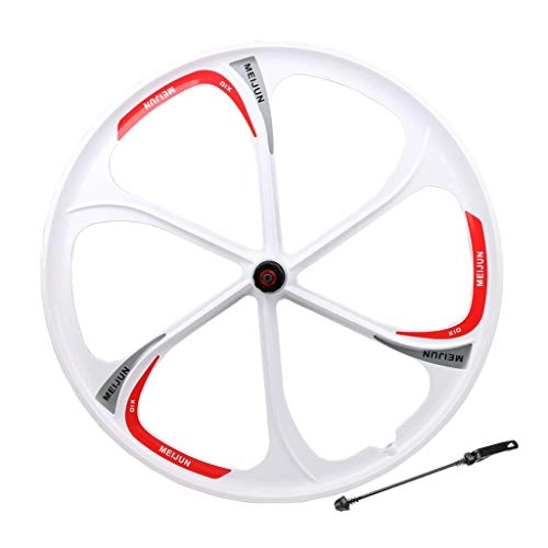 Mountain Bike Wheel : LvTu MTB Bike Wheelset 26 Inch Front / Rear Wheel QR for 7 / 8 / 9 / 10 / 11 Speed Cassette- White (Color : Rear wheel)