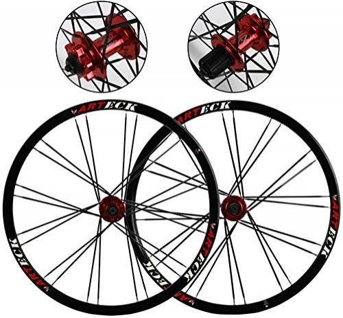 Mountain Bike Wheel : LVYE1 MRMF 26 Inch Aluminum Alloy Bicycle Rims, Mountain Bike Wheelset Double Walled Disc Brake Quick Release MTB Wheels Rear Wheel Front Wheel Palin Bearing 7 / 8 / 9 / 10 Speed 24H, B
