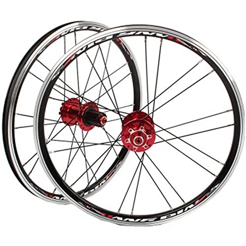 Mountain Bike Wheel : LYRONG MTB Wheelset, High Strength Aluminum Alloy Rim Mountain Bike Wheels, Clincher Carbon Hub, Disc / V Brake Quick Release Fit for 8-10 Speed Freewheels, RBB_20 Inches