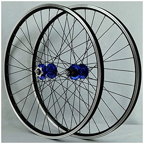 Mountain Bike Wheel : LYTBJ 26 Inch Mountain Bicycle Wheelset, Double Wall Aluminum Alloy Disc / V-Brake Cycling Wheels 32 Hole Rim 7 / 8 / 9 / 10 Cassette