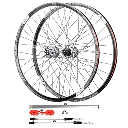 Mountain Bike Wheel : LYTBJ Bike Wheelset 26 Inch 29er, Double Wall Aluminum Alloy Discbrake Quick Release Hybrid / Mountain Sealed Bearings 8 / 9 / 10 / 11Speed