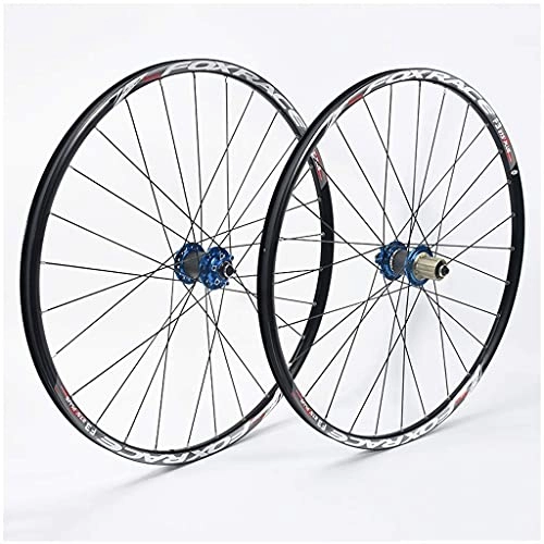 Mountain Bike Wheel : LYTBJ Mountain Bicycle Wheelset 27.5 Inch, Double Wall Aluminum Alloy Quick Release Discbrake Hybrid Wheels 24 Hole 7 / 8 / 9 / 10 Speed