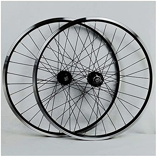 Mountain Bike Wheel : LYTBJ Mountain Bike Wheelset 26 Inch, V-Brake Double Wall Aluminum Alloy Discbrake Bearings Hub Hybrid / MTB Rim 7 / 8 / 9 / 10 / 11 Speed