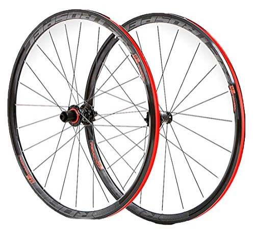 Mountain Bike Wheel : LYzpf Bike Wheel Front Rear Set Rims Disc Bicycle Cross Country Road 700C 4 Bearings Aluminum Alloy Equipment Accessories
