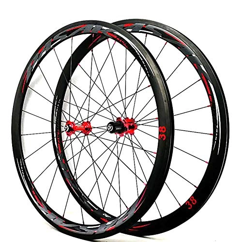 Mountain Bike Wheel : LYzpf Bike Wheel Front Rear Set Rims Disc Bicycle Road 700C Aluminum Alloy Carbon Fiber Equipment Accessories