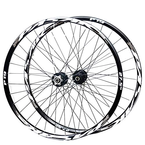 Mountain Bike Wheel : LYzpf Mountain Bike Wheel Front Rear Set Rims Disc Bicycle 26 / 27.5 / 29 inch Aluminum Alloy Equipment Accessories, black, 26inch