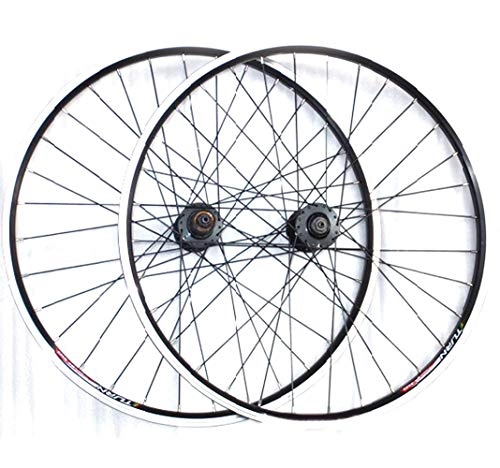 Mountain Bike Wheel : LYzpf Mountain Bike Wheel Front Rear Set Rims Disc Bicycle 26 Inch V Brake Aluminum Alloy Equipment Accessories