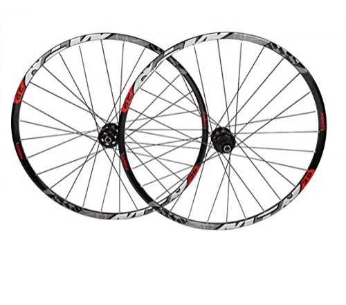 Mountain Bike Wheel : LYzpf Mountain Bike Wheel Front Rear Set Rims Disc Bicycle 29 Inch Disc Brake Aluminum Alloy Equipment Accessories, black, 29inch