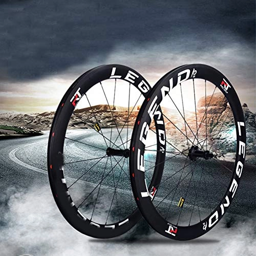 Mountain Bike Wheel : LYzpf Road Bike Wheel Front Rear Set Rims Disc Bicycle Carbon Fiber Equipment Accessories, C50