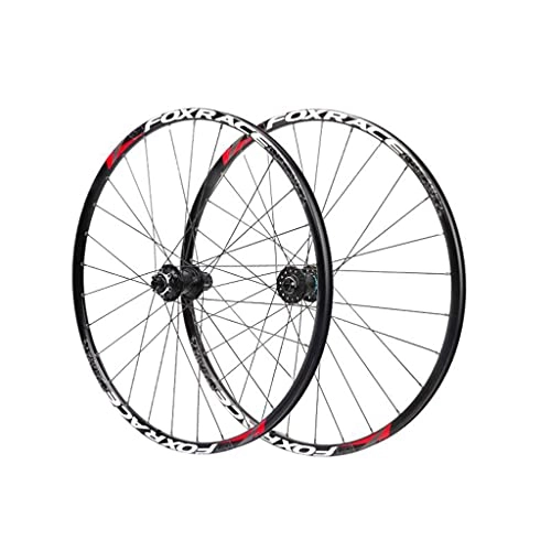Mountain Bike Wheel : M-YN 26" Mountain Bike Wheelsets, Carbon Hub MTB Wheels Quick Release Disc Brakes, 24H, Fit 7-11 Speed(Color:black)