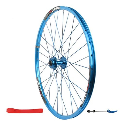 Mountain Bike Wheel : M-YN 26" MTB Front Wheel Aluminum Alloy Disc Brake, 32H (Color : Blue)
