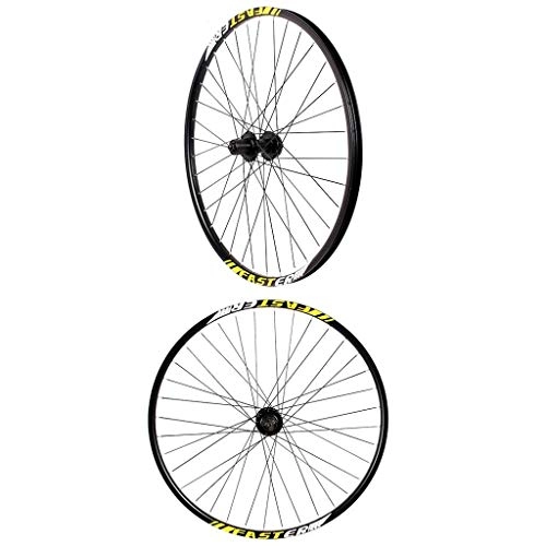 Mountain Bike Wheel : M-YN 27.5 Inch Variable Speed Mountain Bike Aluminum Alloy Wheel Set Disc Brake Wheel Front And Rear Wheel Quick Release (Color : Yellow)