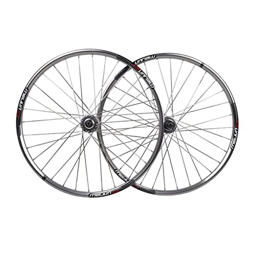 Mountain Bike Wheel : M-YN Bicycle Wheelset 26 Inch, Double-Walled Aluminum Alloy Bicycle Wheels Disc Brake Mountain Bike Wheel Set Quick Release