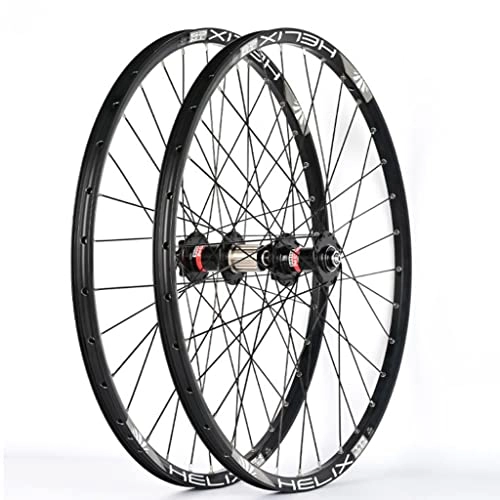 Mountain Bike Wheel : M-YN Bike Rim MTB Wheels 26” / 27.5” / 29 ” Mountain Bike Wheelset Bicycle Alloy Rim Carbon Quick Release Axles Bicycle Accessory(Size:27.5inch, Color:black)