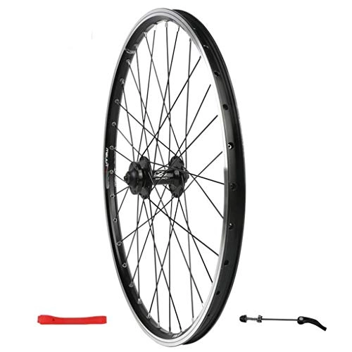 Mountain Bike Wheel : M-YN Front Bicycle Wheel 24inch, Mountain Bike Alloy, Bolt On, Black