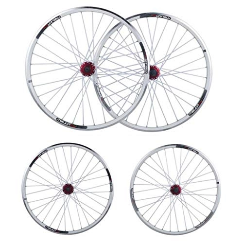 Mountain Bike Wheel : M-YN Mountain Bike Wheel Set 26 Inch Aluminum Alloy Quick Release V Brake Disc Brake Wheel Bicycle (Color : Silver)