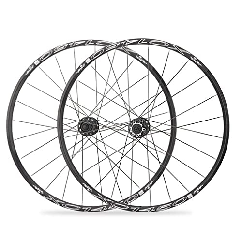 Mountain Bike Wheel : M-YN Mountain Bike Wheelset 26 / 27.5 Inch, Aluminum Alloy Rim 24H Disc Brake MTB Wheelset, Front Rear Wheels Bike Wheels, Fit 8 9 10 11 Speed(Size:27.5inch, Color:black)