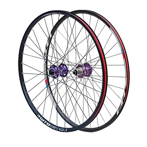 Mountain Bike Wheel : M-YN MTB Wheelset 26" 27.5" 29" Quick Release Disc Brake 32H Mountain Bike Wheels, High Strength Aluminum Alloy Rim Black Bike Wheel(Size:27.5inch)