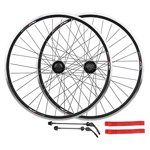 Mountain Bike Wheel : M-YN MTB Wheelset 26" Quick Release V-disc Dual Purpose 32H Mountain Bike Wheels, High Strength Aluminum Alloy Rim Black Bike Wheel