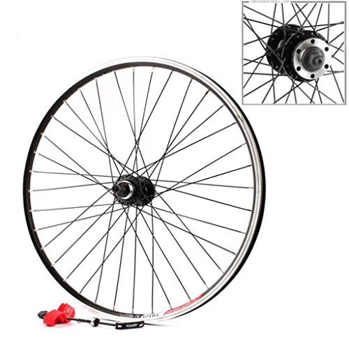 Mountain Bike Wheel : M-YN Rear Bicycle Wheel 26inch Alloy Mountain Disc Double Wall, Bolt On, Black