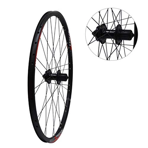 Mountain Bike Wheel : M-YN Rear Wheel - 26" x 1.5", Double Wall, Alloy Mountain Quick Release, 28H Black
