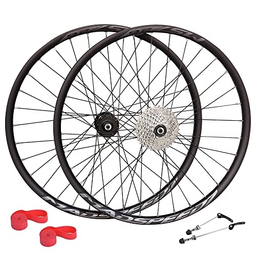 Mountain Bike Wheel : Madspeed7 QR 26" (ETRTO 559x20) MTB Mountain Bike Disc Wheel Set + 8 Speed Cassette (11-36t) - Taiwan Sealed Bearings (6 Bolt) Disc Brake Hubs (Very smooth hubs)