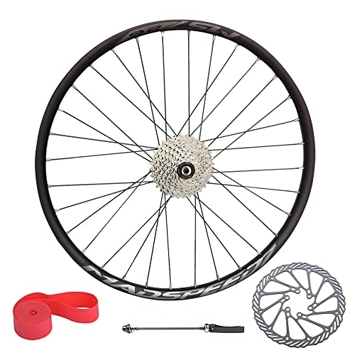 Mountain Bike Wheel : Madspeed7 QR 26" (ETRTO 559x20) MTB Mountain Bike REAR Wheel + 9 speed cassette (11-34t) + 160mm Disc Rotor - Taiwan Sealed Bearing (6 Bolt) Disc Brake Hub (Very Smooth Hub)
