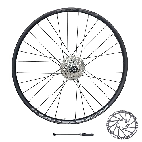 Mountain Bike Wheel : Madspeed7 QR 27.5" 650b (584x20) MTB Mountain Bike Disc REAR Wheel + 8 speed Cassette (11-36t) + 160mm Disc Rotor - Sealed Bearings (6 Bolt) Disc Brake Hub (Very Smooth Hub) - For disc brakes only