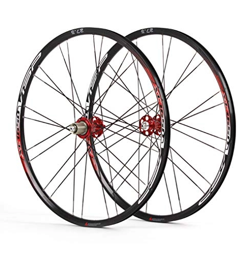 Mountain Bike Wheel : MAIKONG Ultralight Aluminum alloy 27.5" Wheel Mountain Bike Four Palin Aluminum alloy Hubs, 8, 9, 10, 11 Speed flywheel, Only rims, (27.5" Front Rear), Red