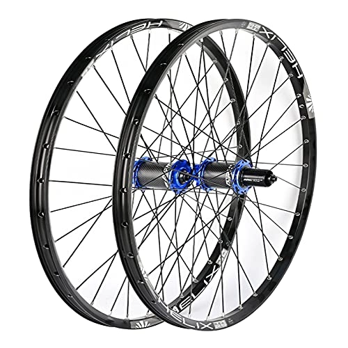 Mountain Bike Wheel : MGRH 26 / 27.5 / 29 Inch Front and Rear Bike Wheels, MTB Carbon Fiber Hub Bicycle Wheel Double Walled Aluminum Alloy Rim Bike Wheel 32H 8-11 Speed 29 Inch