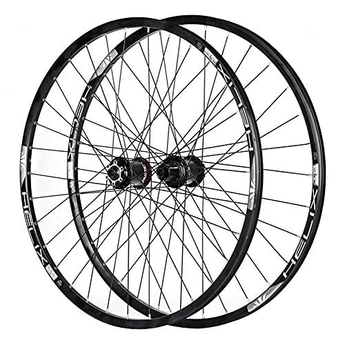 Mountain Bike Wheel : MGRH MTB Wheelset 26 27.5 / 29 Inch Mountain Bike Wheels 32H Carbon Fiber Hub, High Strength Aluminum Alloy Rim Bike Wheel, Suitable 8-12 Speed black-26 Inch