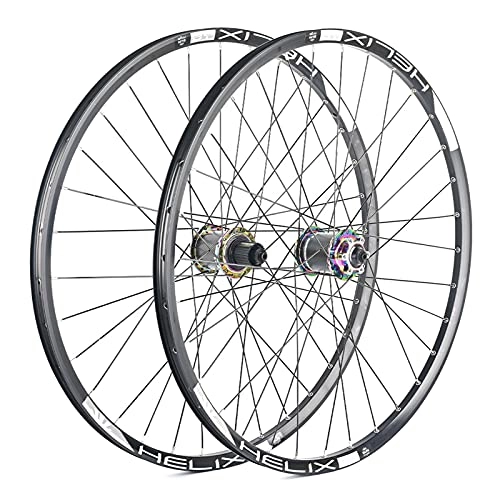 Mountain Bike Wheel : MGRH MTB Wheelset 26 / 27.5 / 29 Inch Mountain Bike Wheelset, Carbon Fiber Hub Wheel Double-walled Aluminum Alloy Rim Bike Wheel, Suitable 8-11 Speed 27.5 Inch